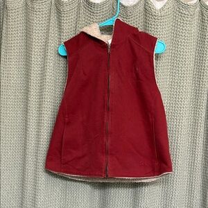 Stormy Kromer Parkland Women's Size S Hooded Sherpa Lined Cord Vest Made In USA